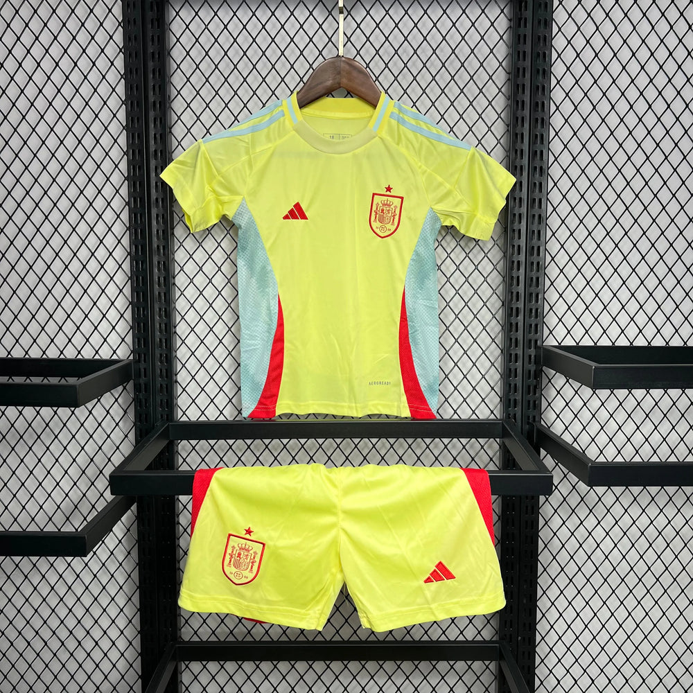 Conjunto Infantil Seleção Espanha II 24/25 Amarelo Adidas