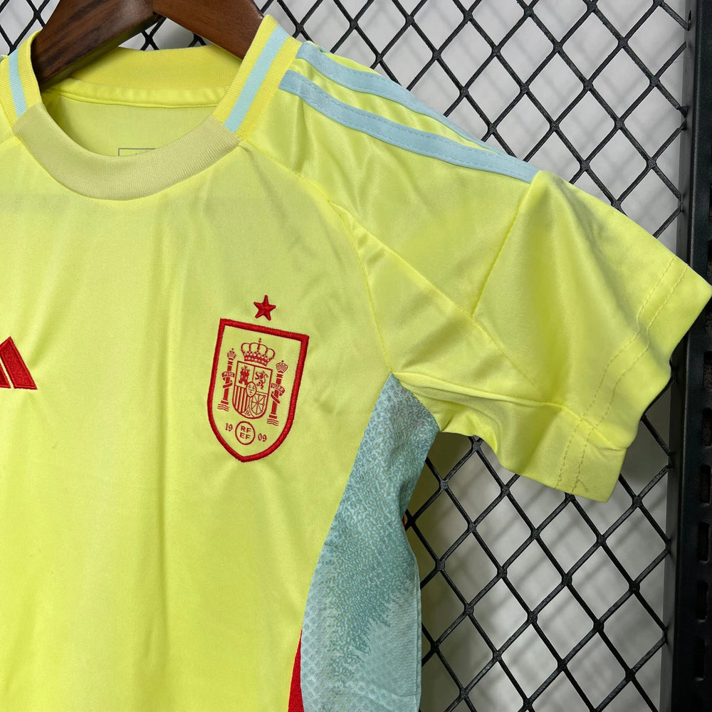 Conjunto Infantil Seleção Espanha II 24/25 Amarelo Adidas