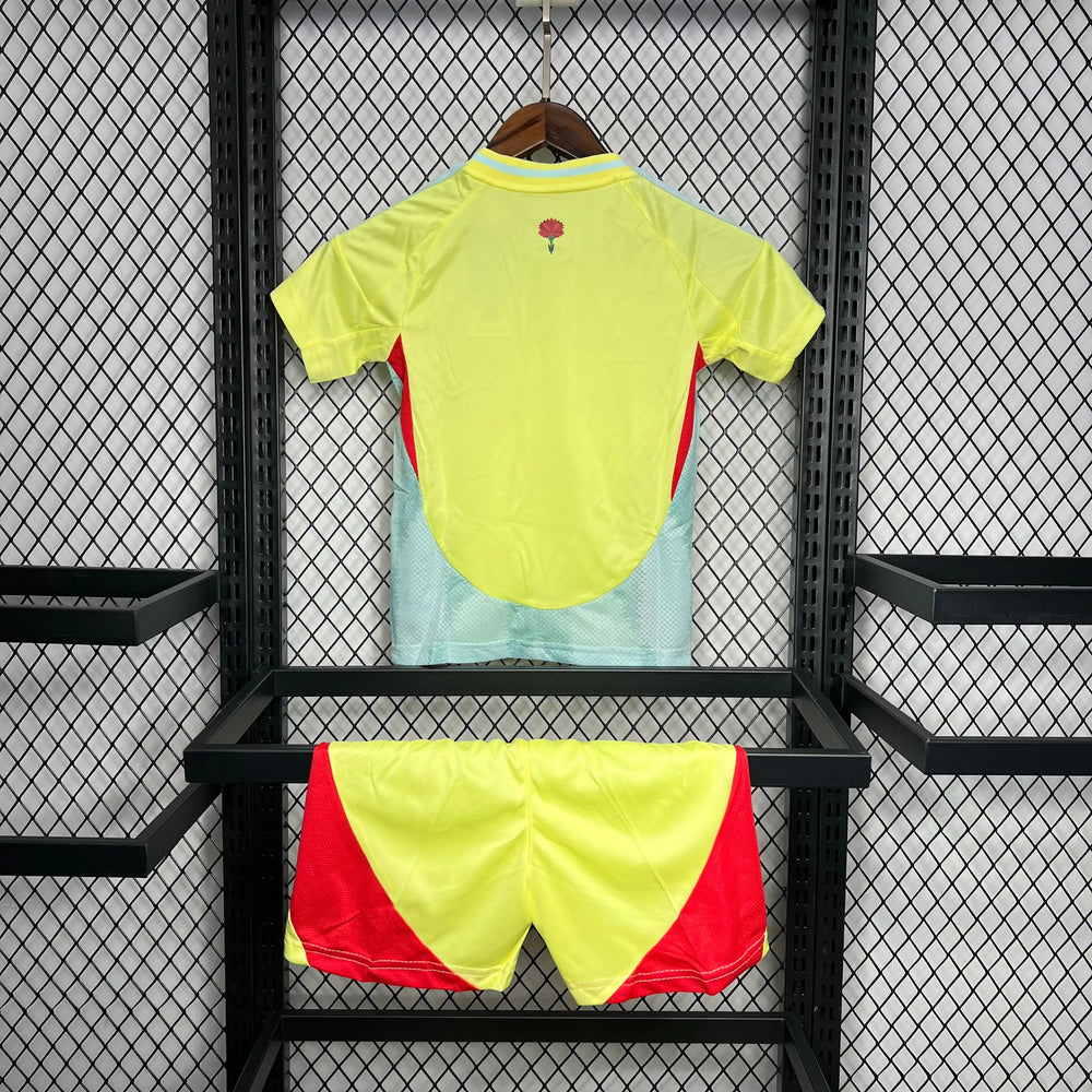 Conjunto Infantil Seleção Espanha II 24/25 Amarelo Adidas