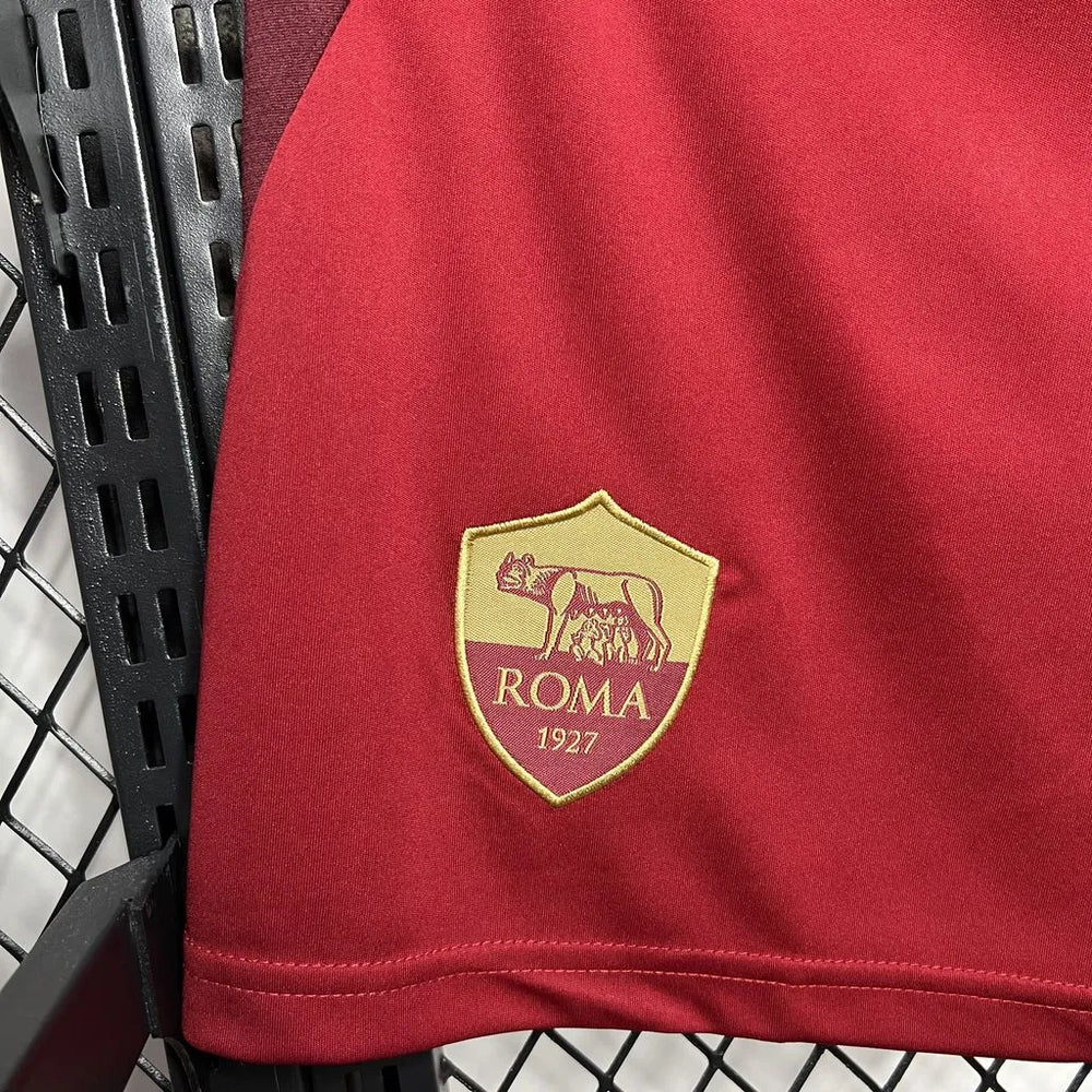 Short AS Roma I 24/25 Vermelho Masculino Adidas
