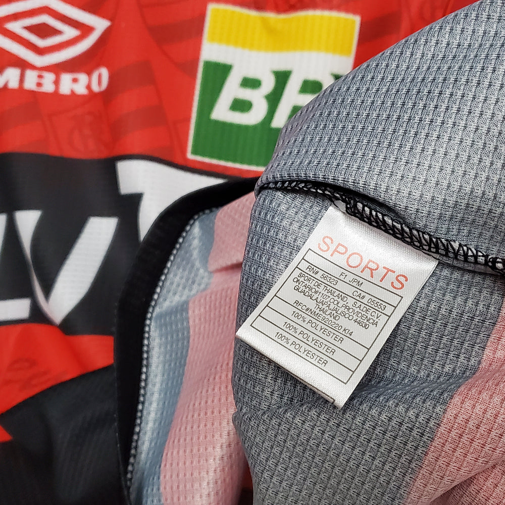 Camisa Flamengo I 1995 Retrô Vermelha e Preta Masculina Umbro