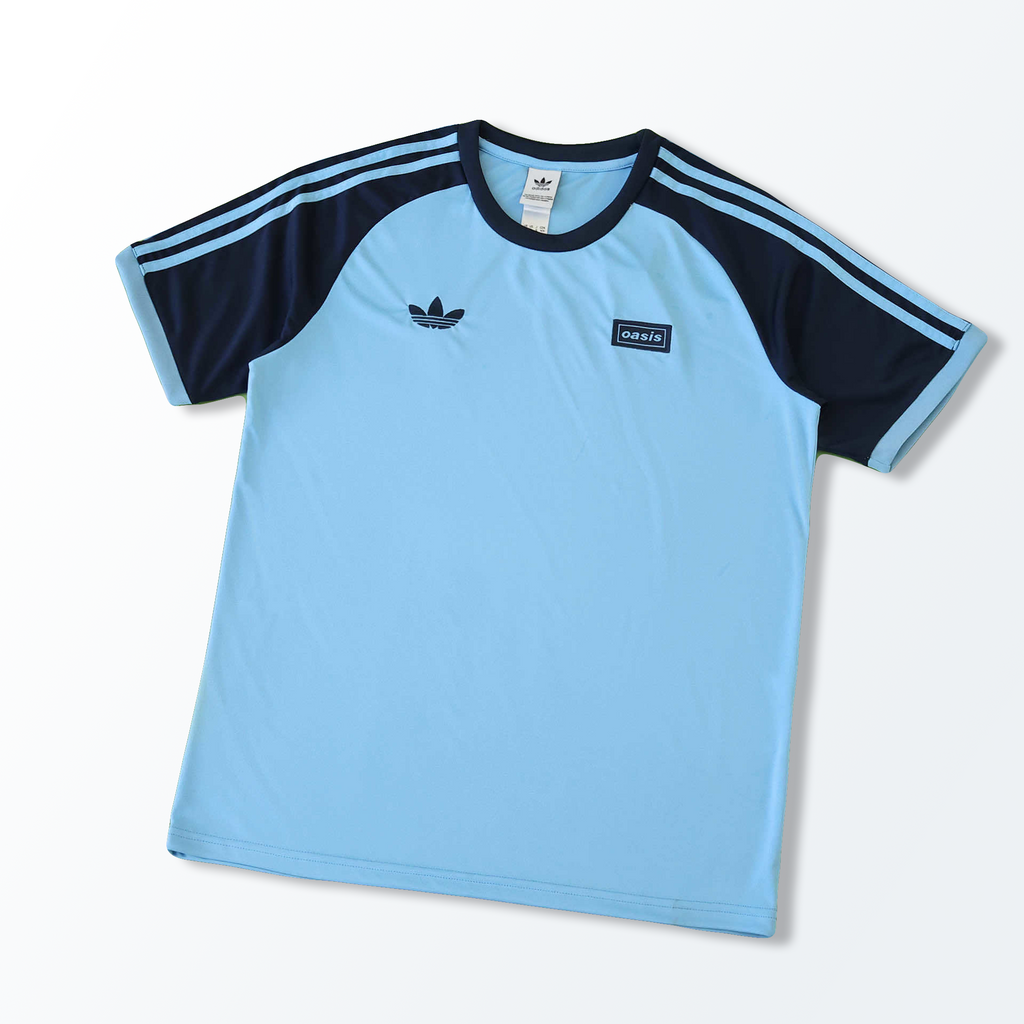 Camisa Adidas x Oasis Tour 3-Stripes Azul - Algodão – DS Sports