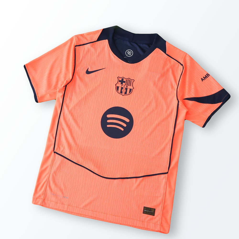 Camisa Barcelona III 25/26 Laranja Masculina Total 90 - Jogador Nike