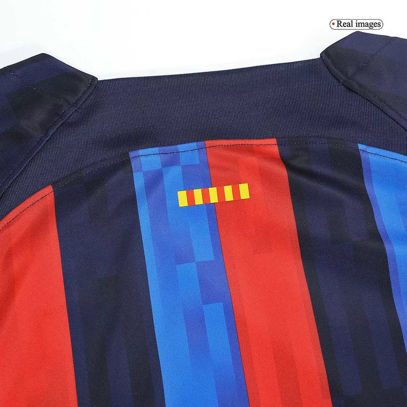 Camisa Barcelona Edição Especial Drake OVO 22/23 Vermelha e Azul Masculina