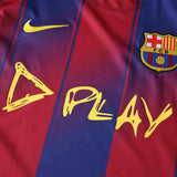 Camisa Barcelona X Ed Sheeran Azul/Vermelha