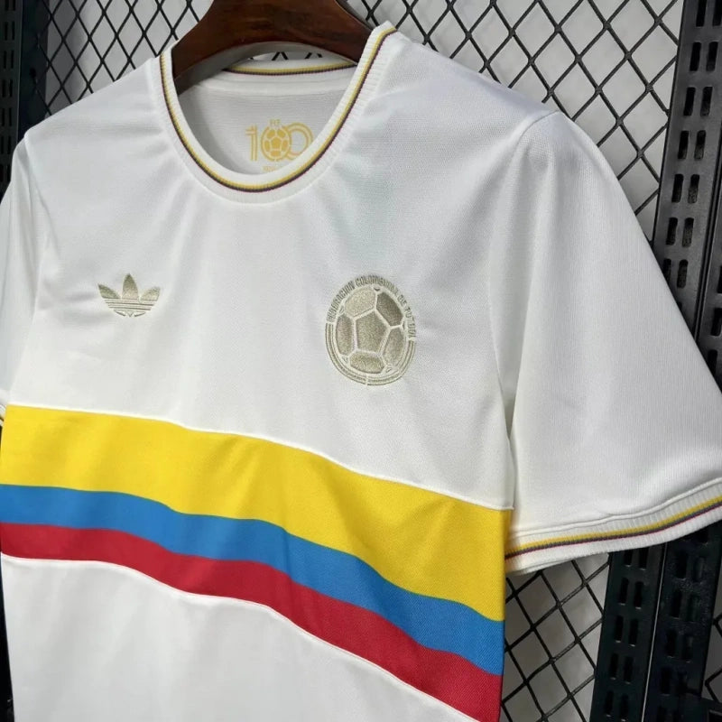 Camisa Seleção Colômbia Edição Especial 100 Anos Branca Adidas