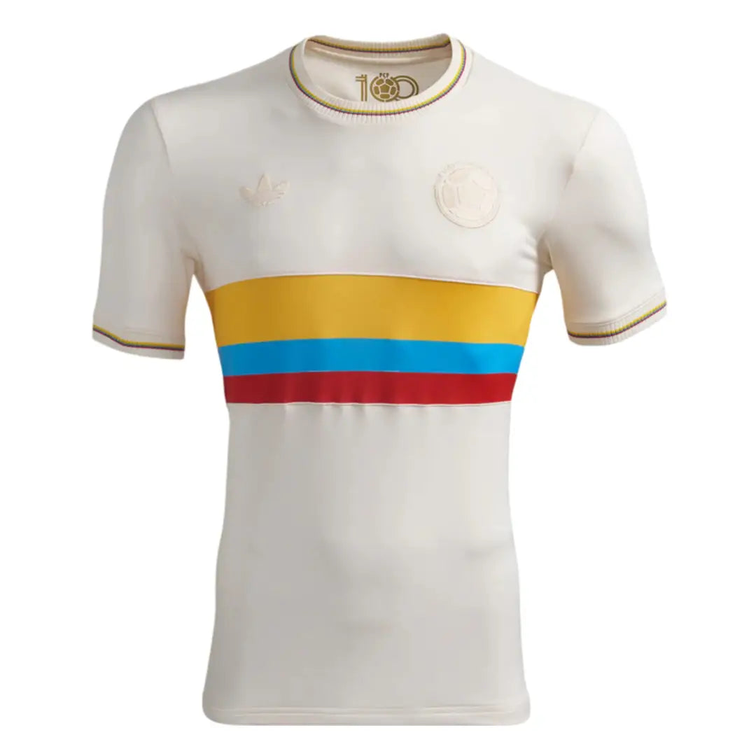 Camisa Seleção Colômbia Edição Especial 100 Anos Branca