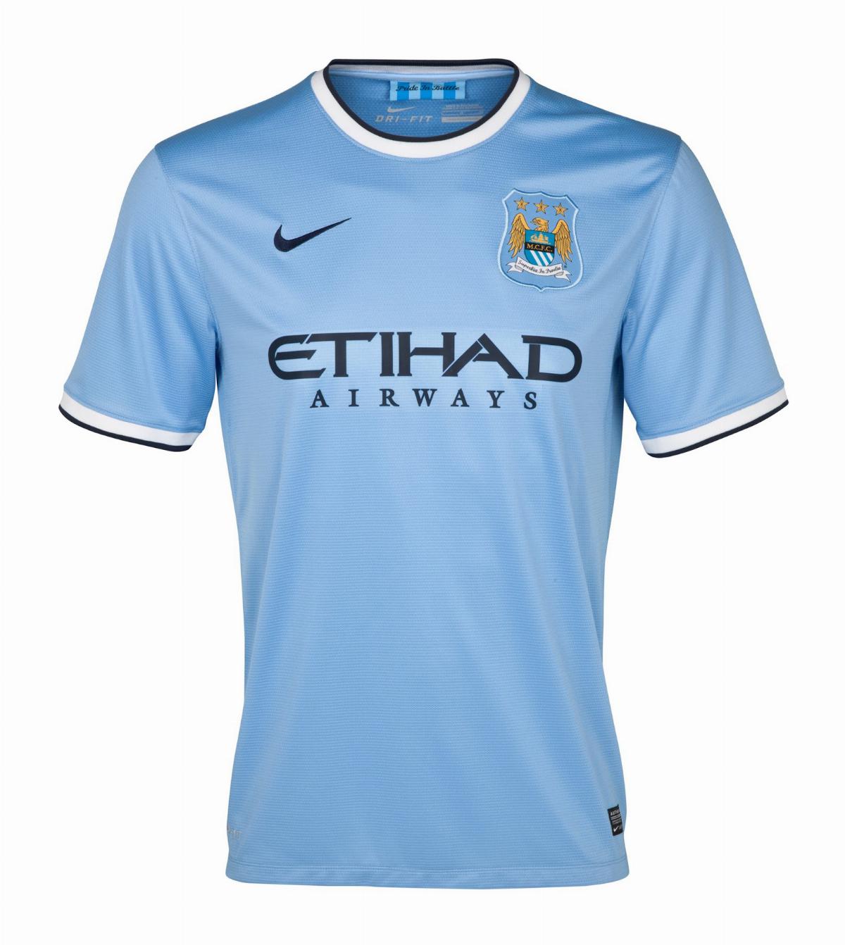 Camisa Manchester City 13/14 Retrô Azul