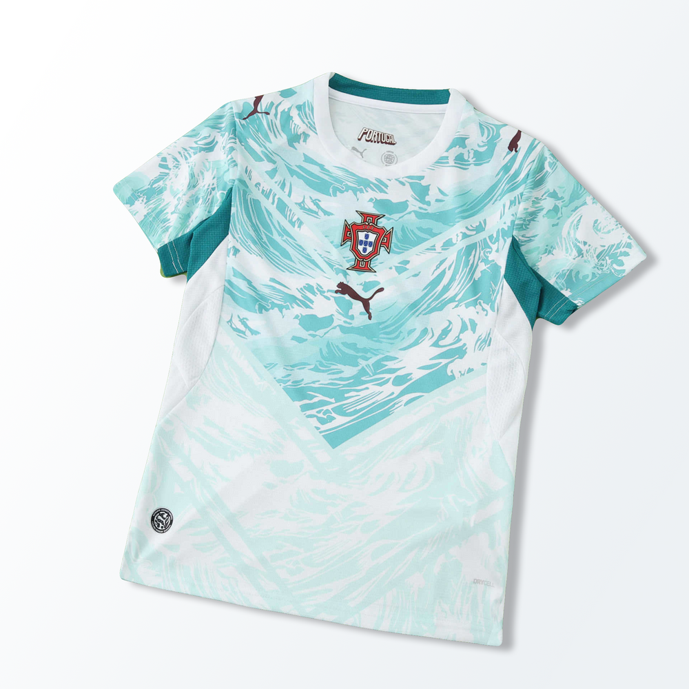 Camisa Seleção Portugal II Copa do Mundo 2026 Branca/Azul Feminina Puma