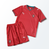 Conjunto Infantil Seleção Portugal I Copa do Mundo 2026 Vermelho Puma