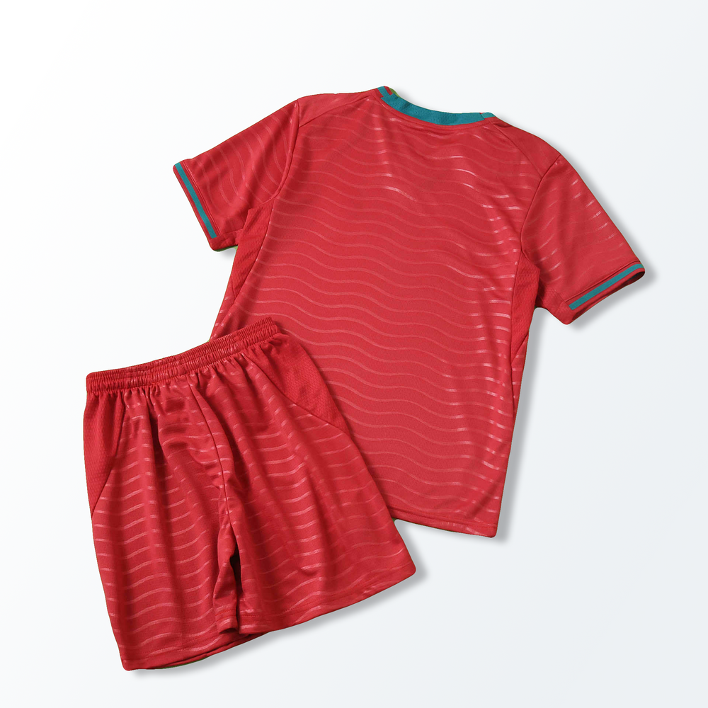 Conjunto Infantil Seleção Portugal I Copa do Mundo 2026 Vermelho Puma