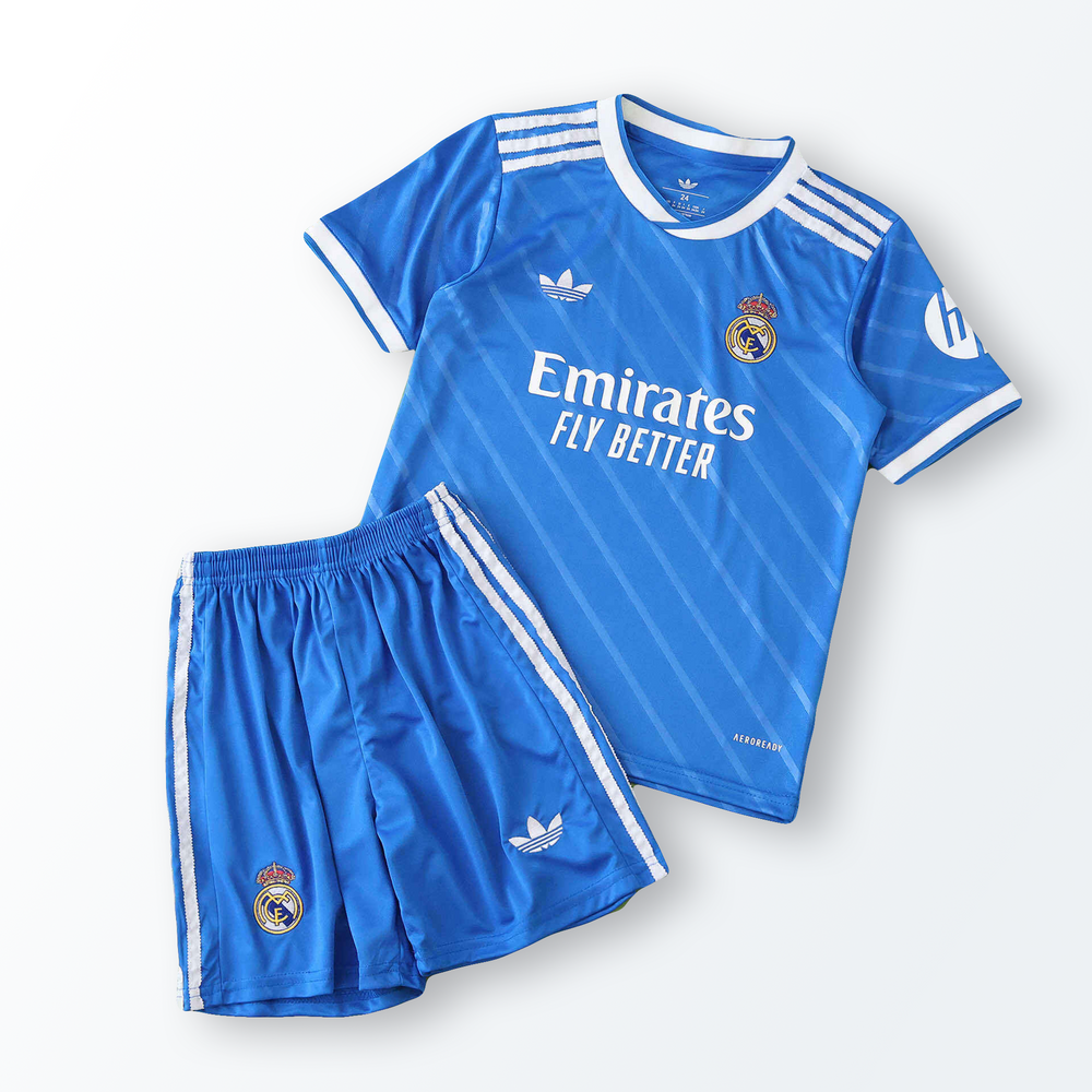 Conjunto Infantil Real Madrid III 2025/26 Azul Adidas