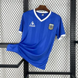 Camisa Seleção Argentina II 1986 Retrô Azul Masculina
