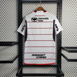 Camisa Flamengo II 23/24 com Patrocínios e Patches Libertadores Branca Masculina Adidas