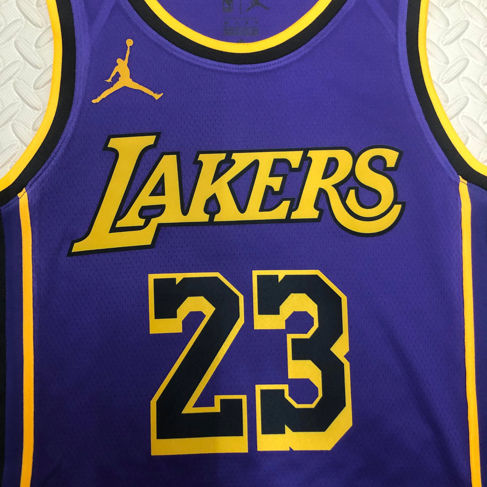 Regata Los Angeles Lakers Swingman Statement Edition 24/25 Roxa Masculina Jordan