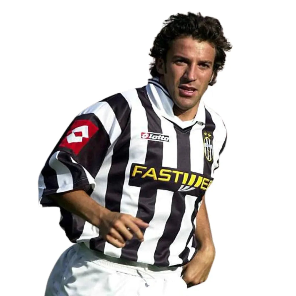 Camisa Juventus I 2001/2002 Retrô Preta e Branca Masculina Lotto