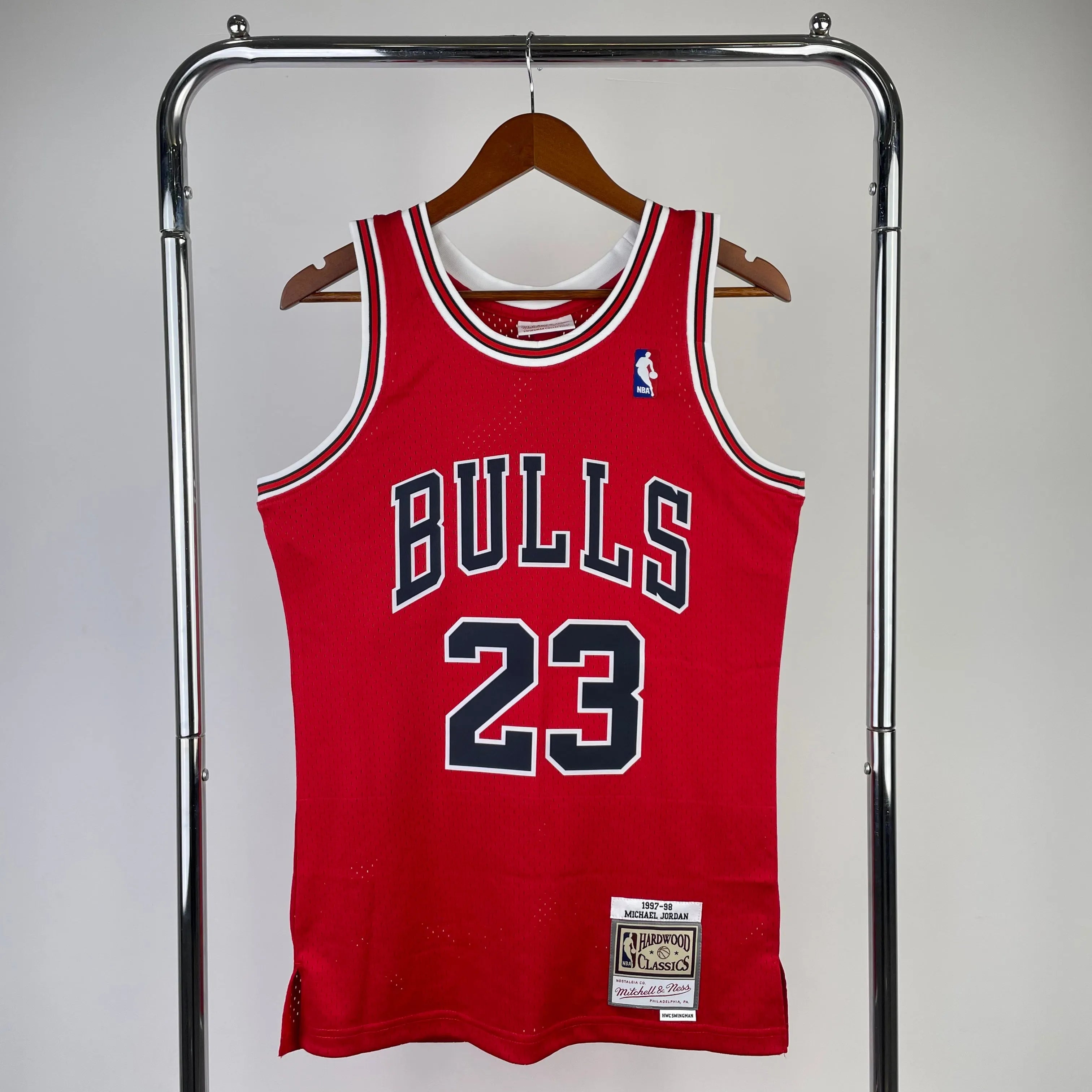 Regata Chicago Bulls Mitchell & Ness Retrô 1997/1998 Vermelha
