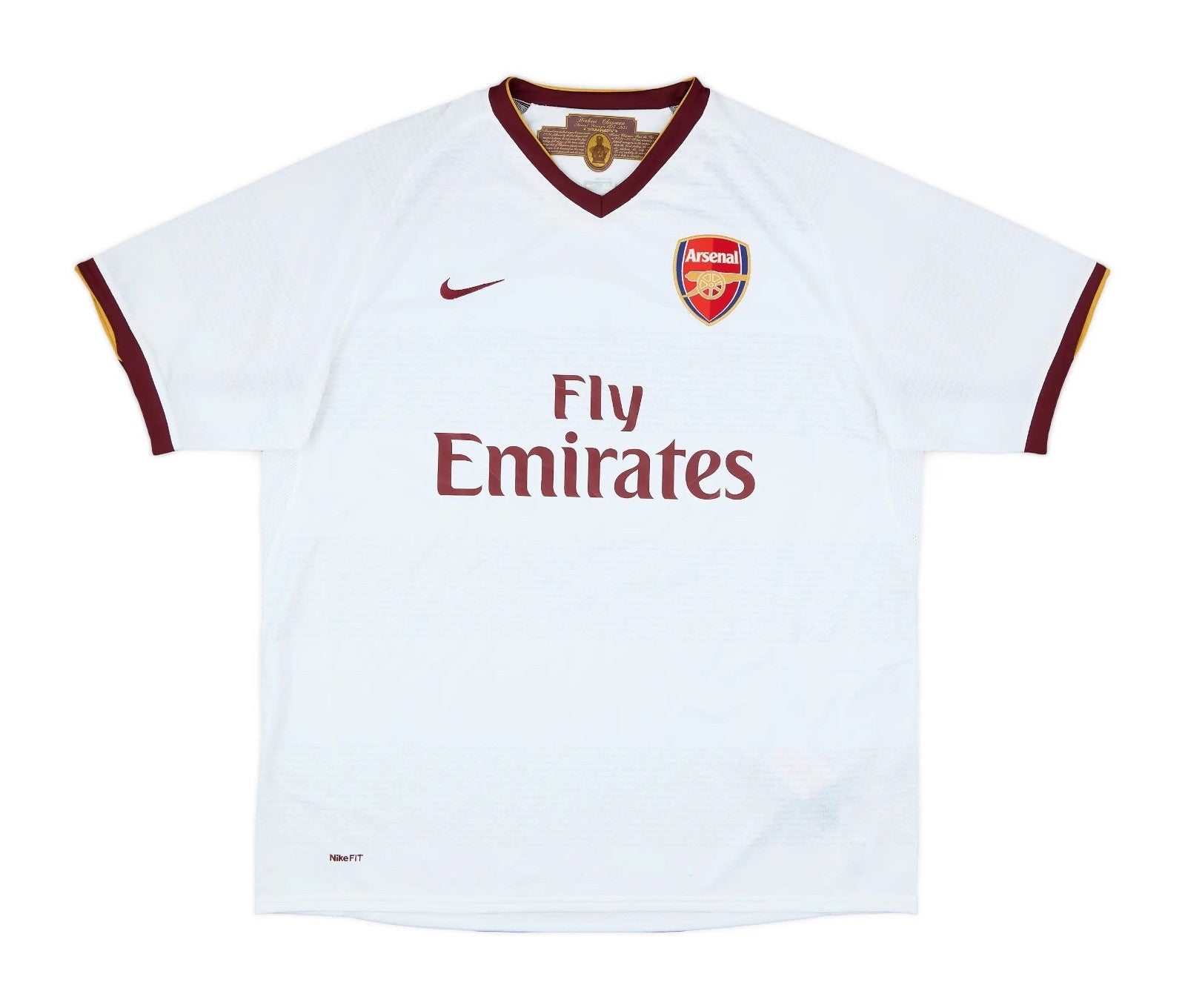 Camisa Arsenal II 2007/2008 Retrô Branca