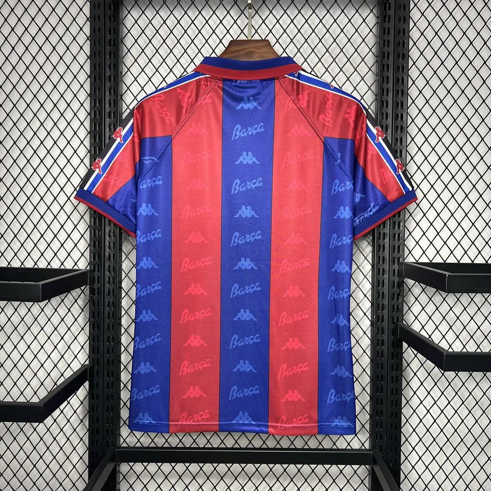 Camisa Barcelona I 1996/1997 Retrô Vermelha/Azul Nike