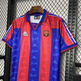 Camisa Barcelona I 1996/1997 Retrô Vermelha/Azul