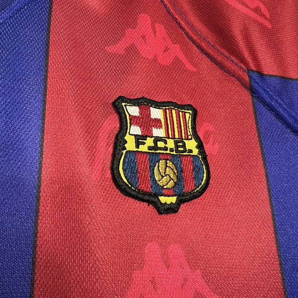 Camisa Barcelona I 1996/1997 Retrô Vermelha/Azul Nike