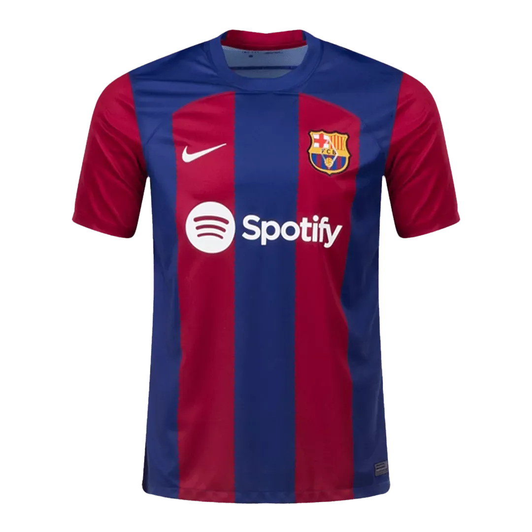 Camisa Barcelona I 23/24 Vermelha e Azul Masculina