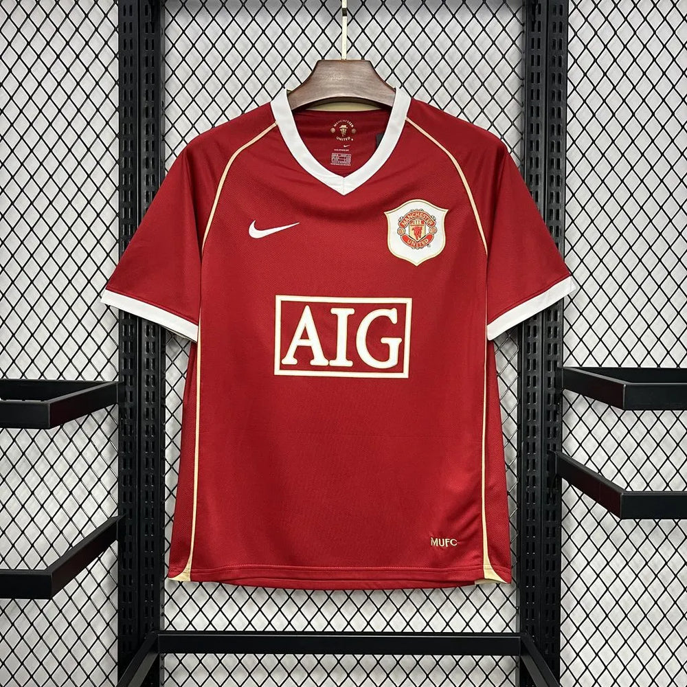 Camisa Manchester United I 2006/2007 Retrô Vermelha Masculina Nike