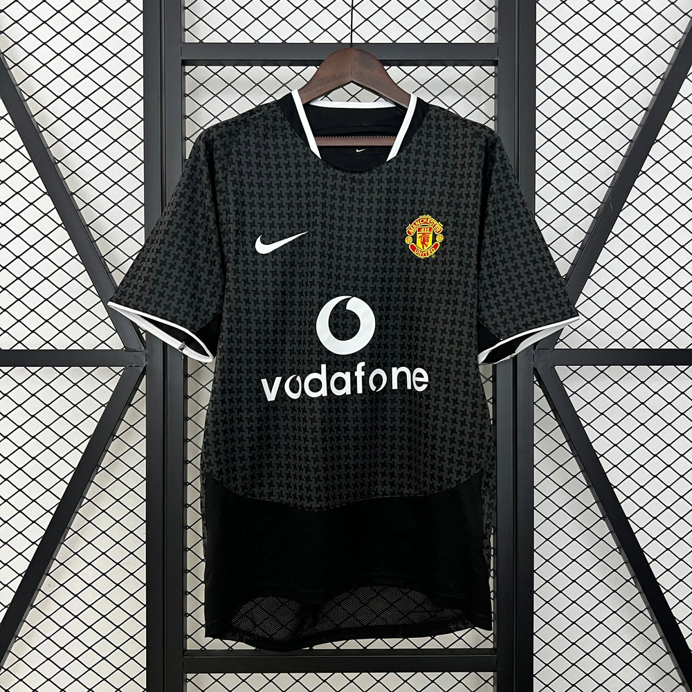Camisa Manchester United II 2003-2004 Retrô Preta Masculina Nike