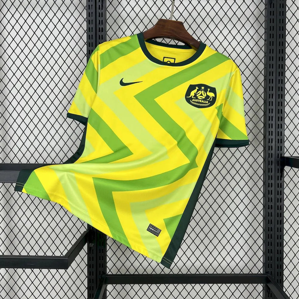 Camisa Seleção Austrália I 25/26 Amarela e Verde Masculina Nike