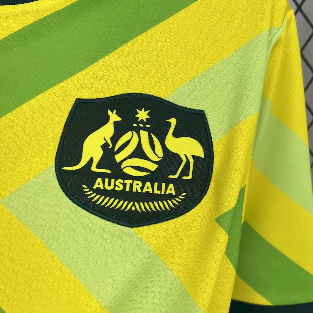 Camisa Seleção Austrália I 25/26 Amarela e Verde Masculina Nike