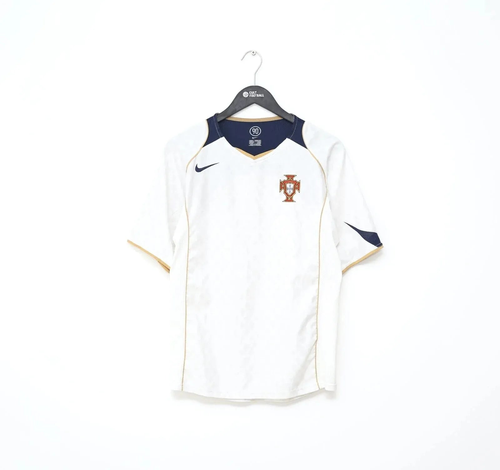 Camisa Seleção Portugal II 2004 Retrô Branca Masculina