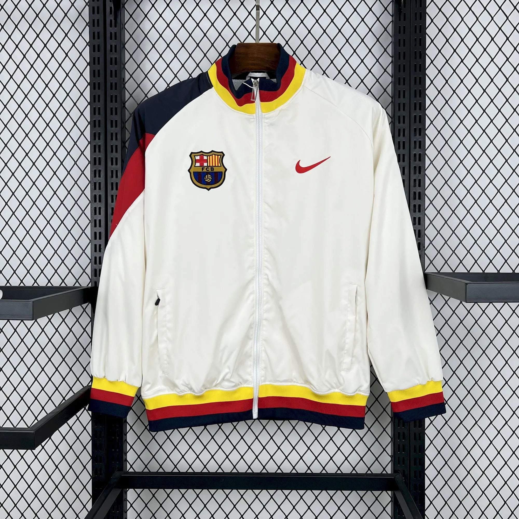 Corta Vento Barcelona 1994-1995 Branco - DS Sports - Artigos Esportivos