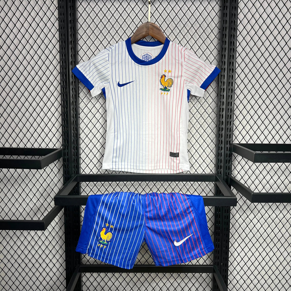 Conjunto Infantil Seleção França II 24/25 Branco Nike