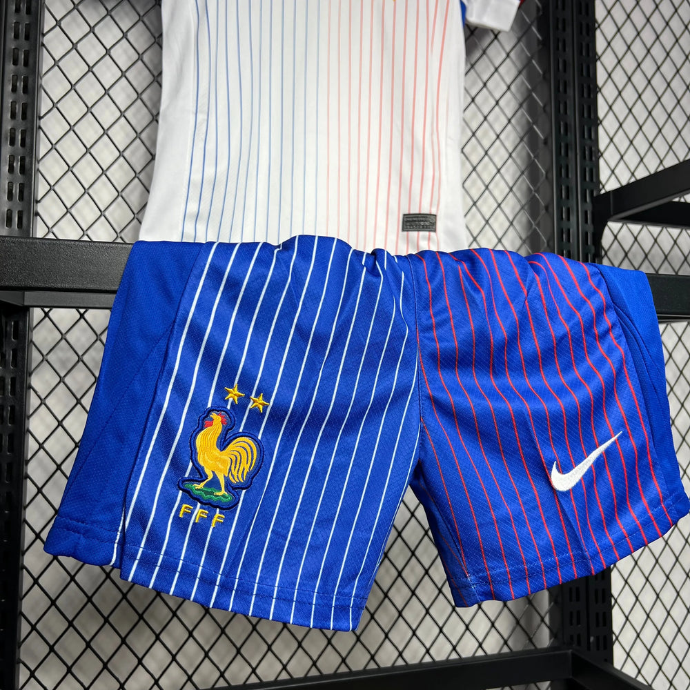 Conjunto Infantil Seleção França II 24/25 Branco Nike