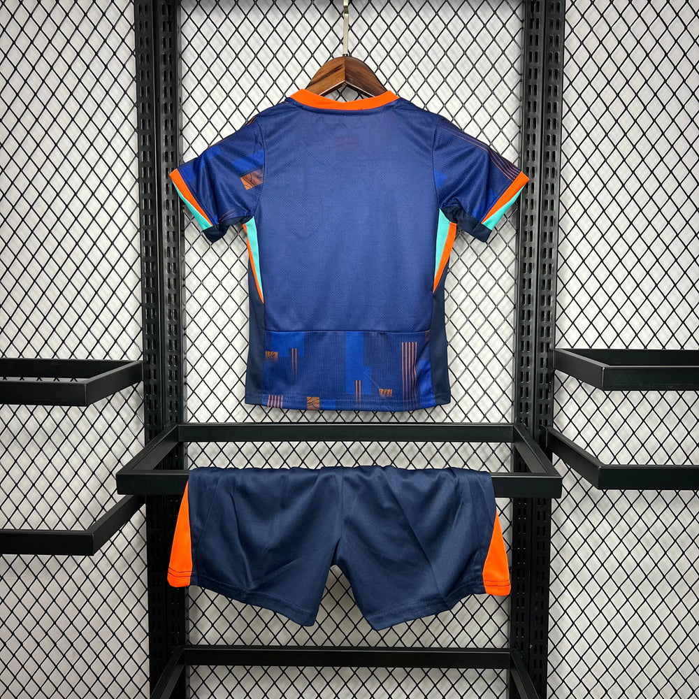 Conjunto Infantil Seleção Holanda II 24/25 Azul Nike