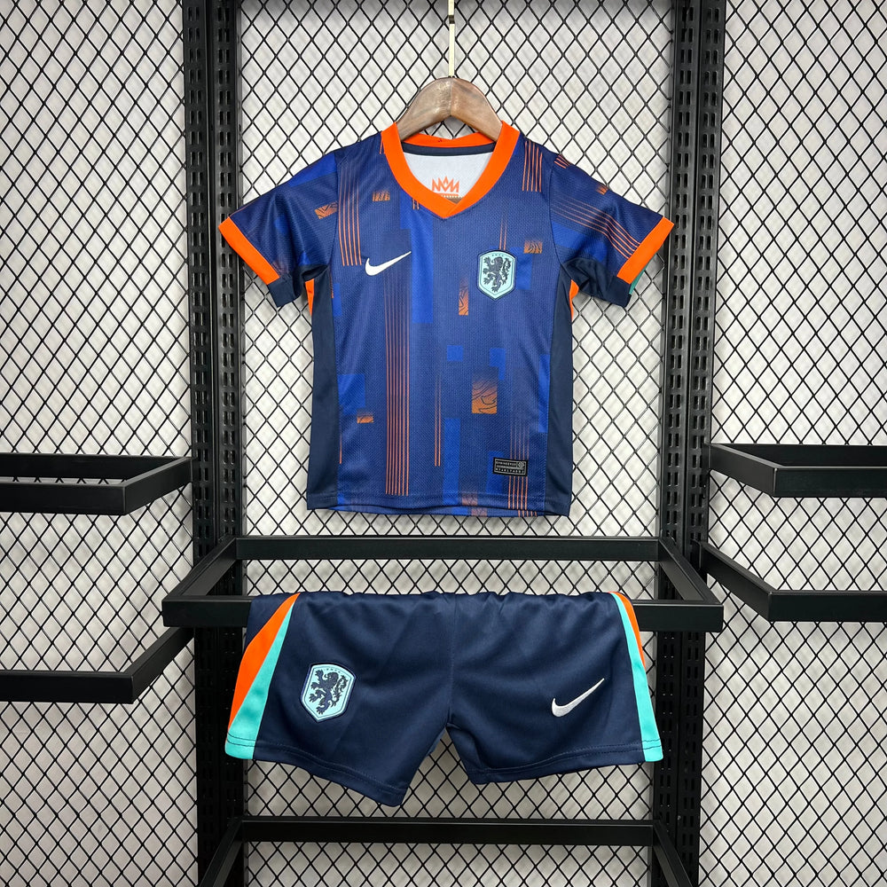 Conjunto Infantil Seleção Holanda II 24/25 Azul Nike