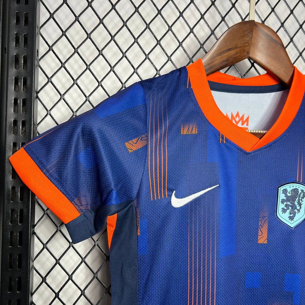 Conjunto Infantil Seleção Holanda II 24/25 Azul Nike