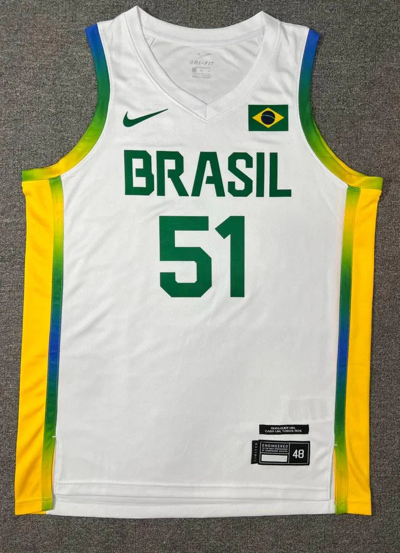 Regata Seleção Brasileira de Basquete Olimpíadas 2024 Branca – DS ...