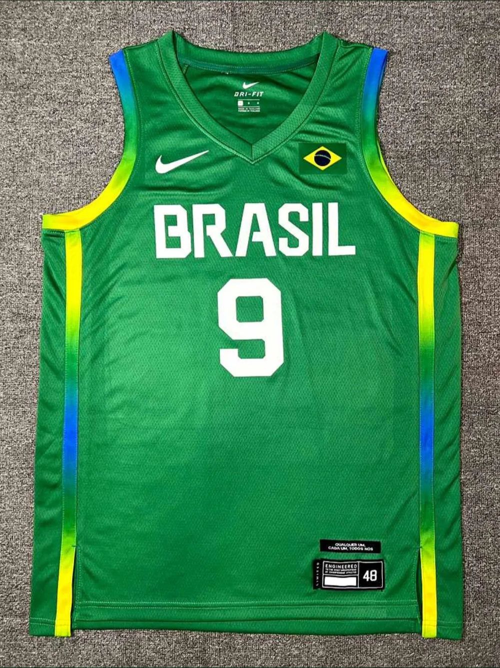 Regata Seleção Brasileira de Basquete 2024 Verde Nike