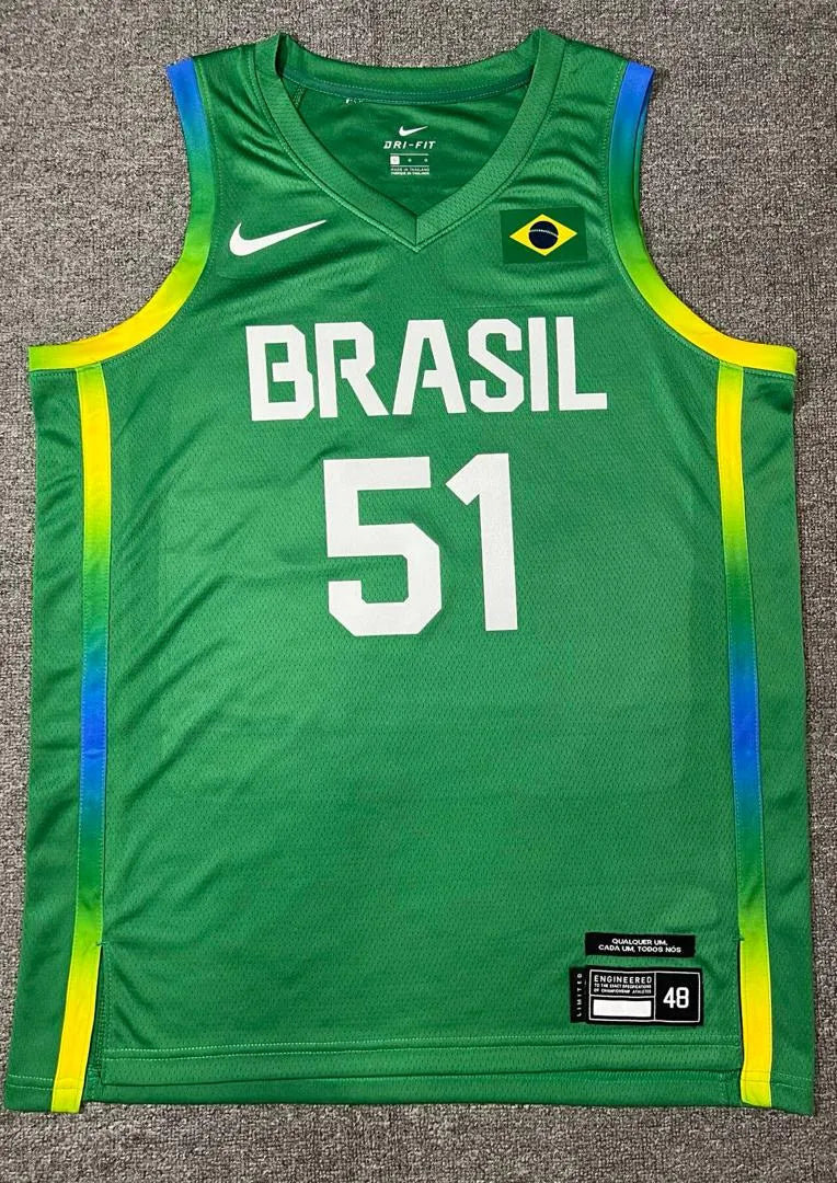 Regata Seleção Brasileira de Basquete Olimpíadas 2024 Verde