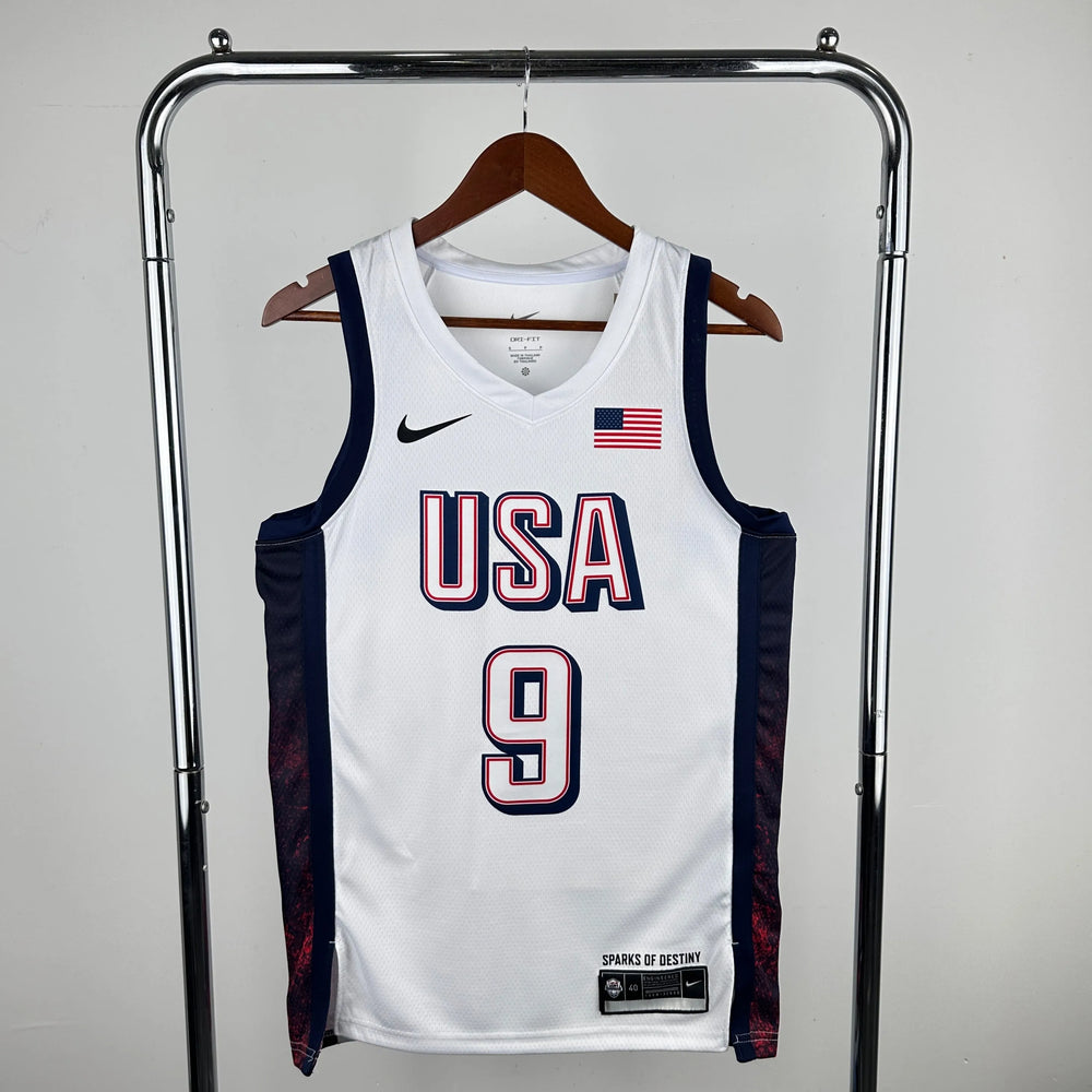 Regata Seleção Estados Unidos Olimpíadas 2024 Branca Tyrese Haliburton #9