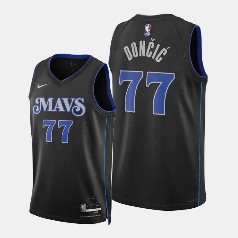 Regata Dallas Mavericks Swingman City Edition 23/24 Preta Masculina Nike