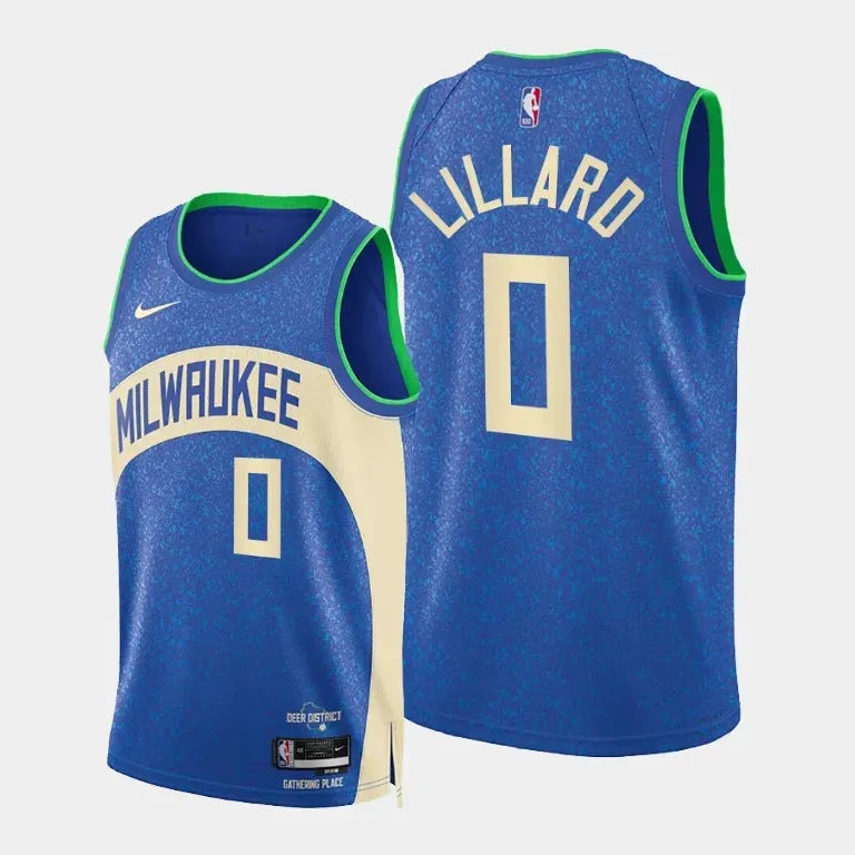 Regata Milwaukee Bucks Swingman City Edition 23/24 Azul Masculina Nike