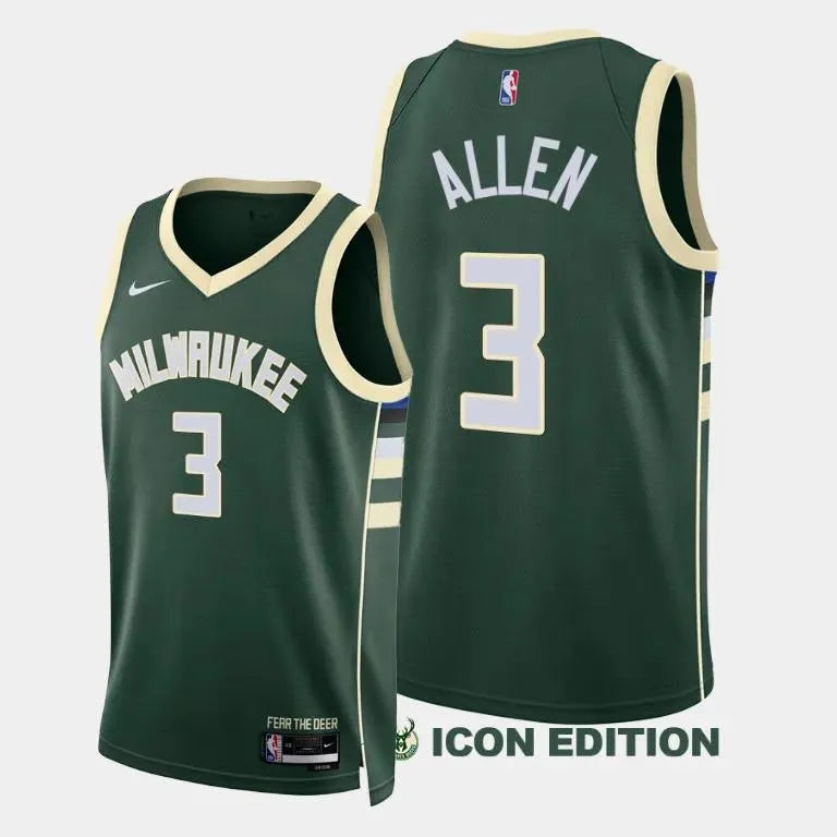 Regata Milwaukee Bucks Swingman Icon Edition 23/24 Verde Masculina Nike
