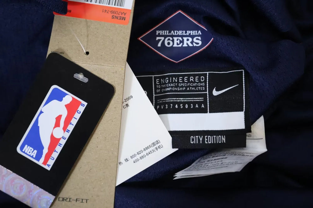 Regata Philadelphia 76ers Swingman City Edition 23/24 Azul Masculina Nike