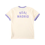 Camisa Real Madrid Originals Adicolor 3 Stripes Creme e Lilás
