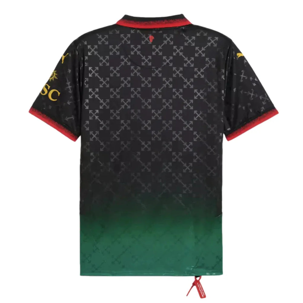 Camisa AC Milan Edição Especial x OffWhite 2025 Preta/Verde Masculina Puma