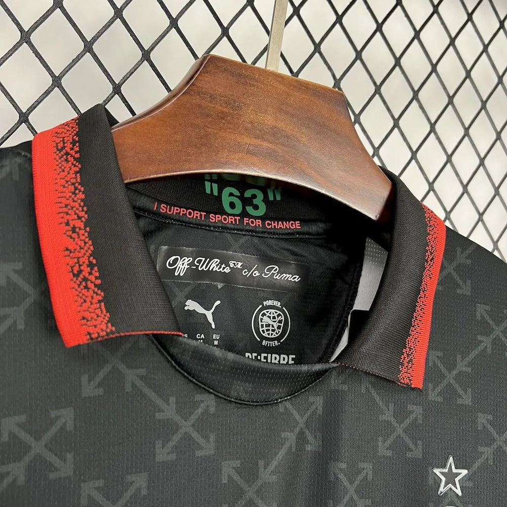 Camisa AC Milan Edição Especial x OffWhite 2025 Preta/Verde Masculina Puma