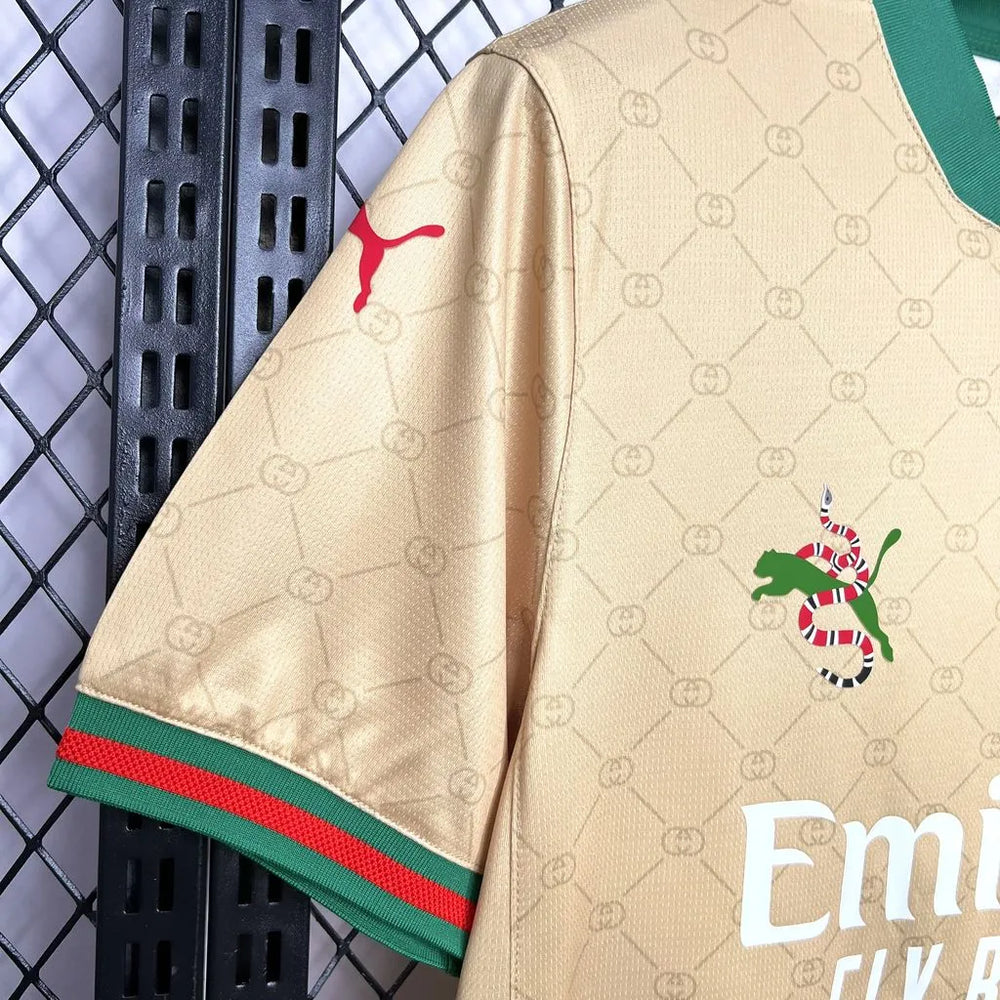 Camisa AC Milan x Gucci Bege Masculina Puma