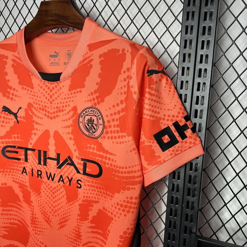 Camisa Manchester City Goleiro 24/25 Laranja Masculina Puma